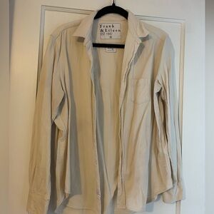 Frank and Eileen Button Up, cream, size medium
